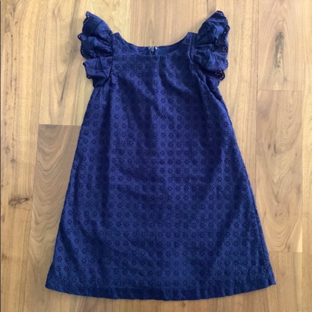 Polo Ralph Lauren navy lace dress with ruffles on sleeves and an under dress!